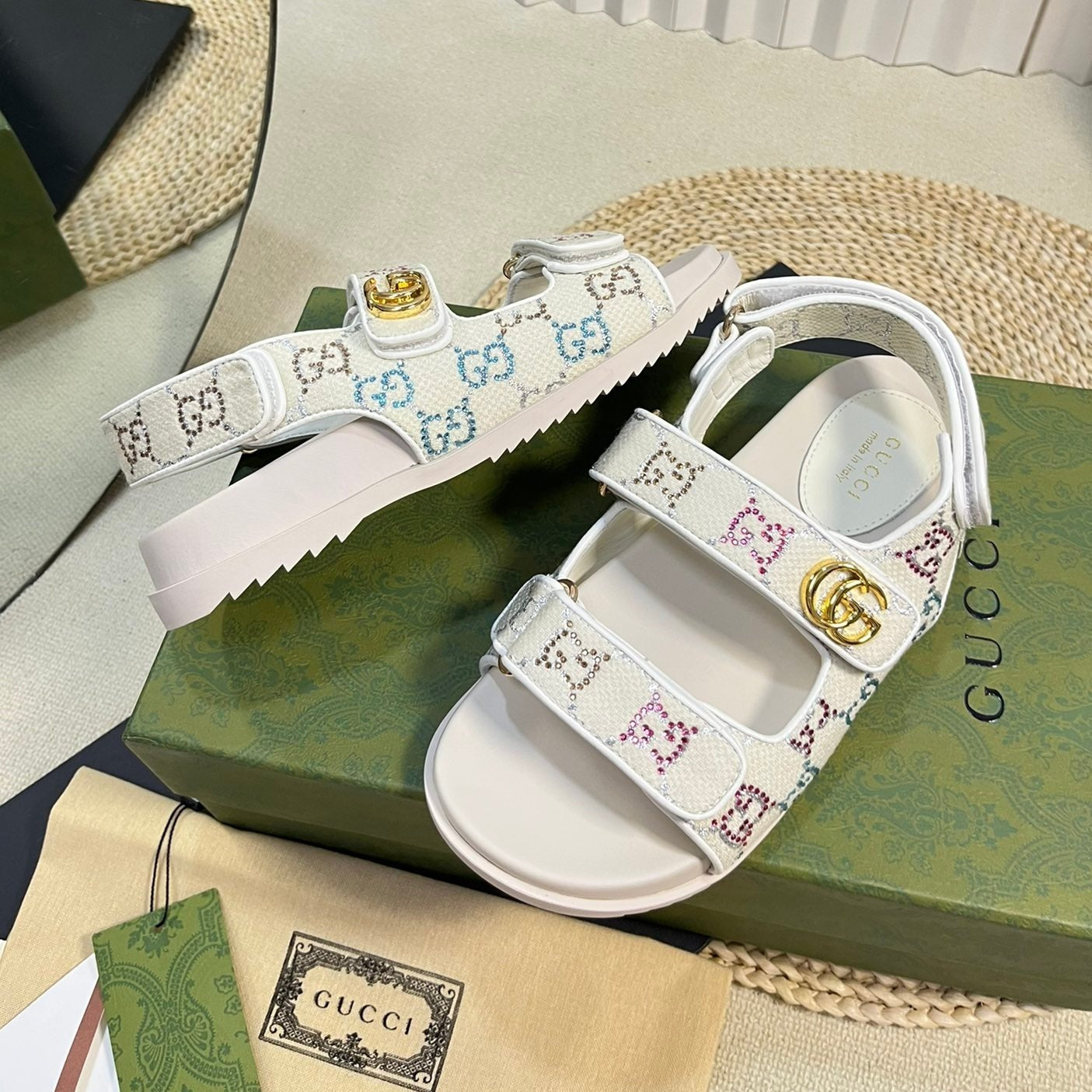 GUCCI Sandal With Double G White