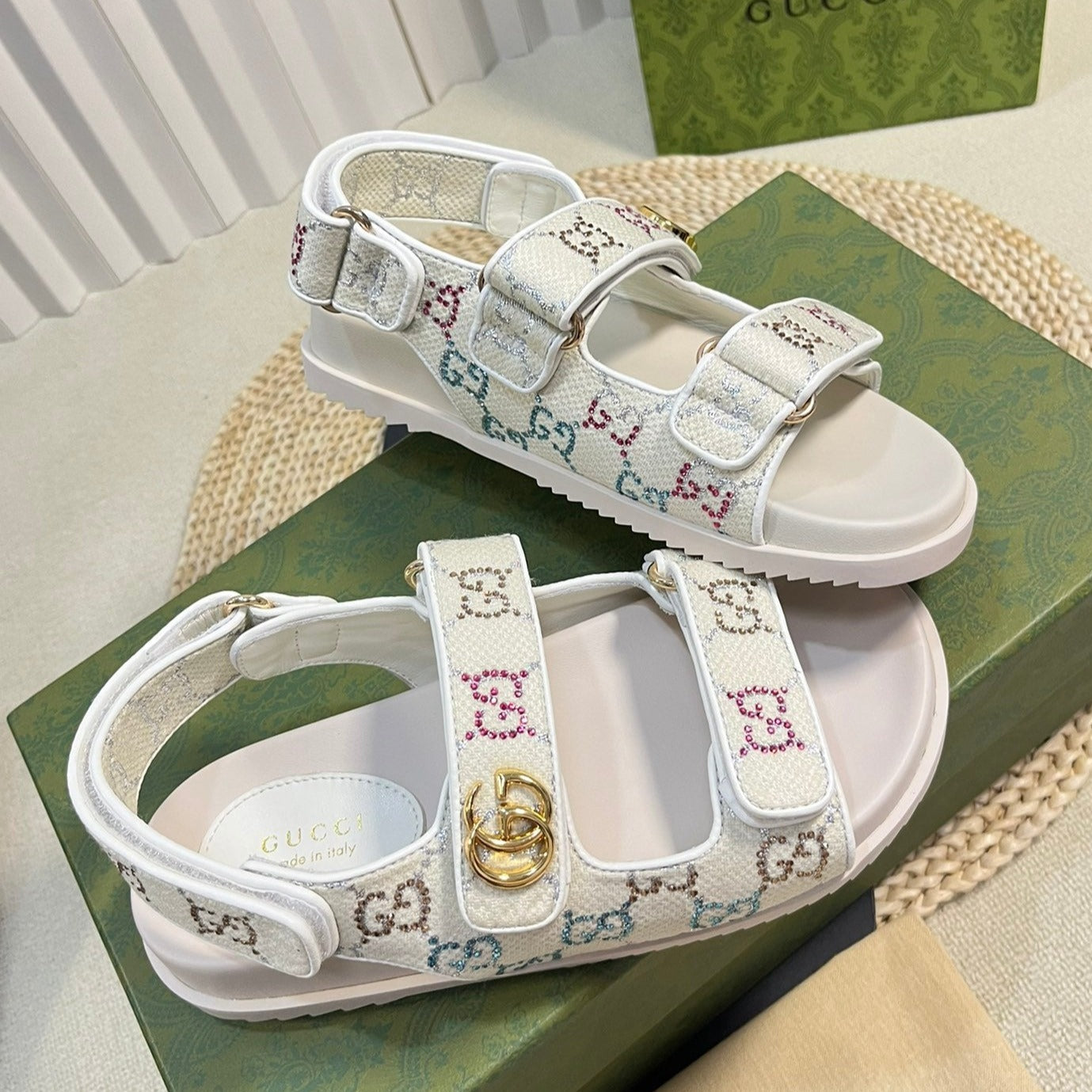GUCCI Sandal With Double G White