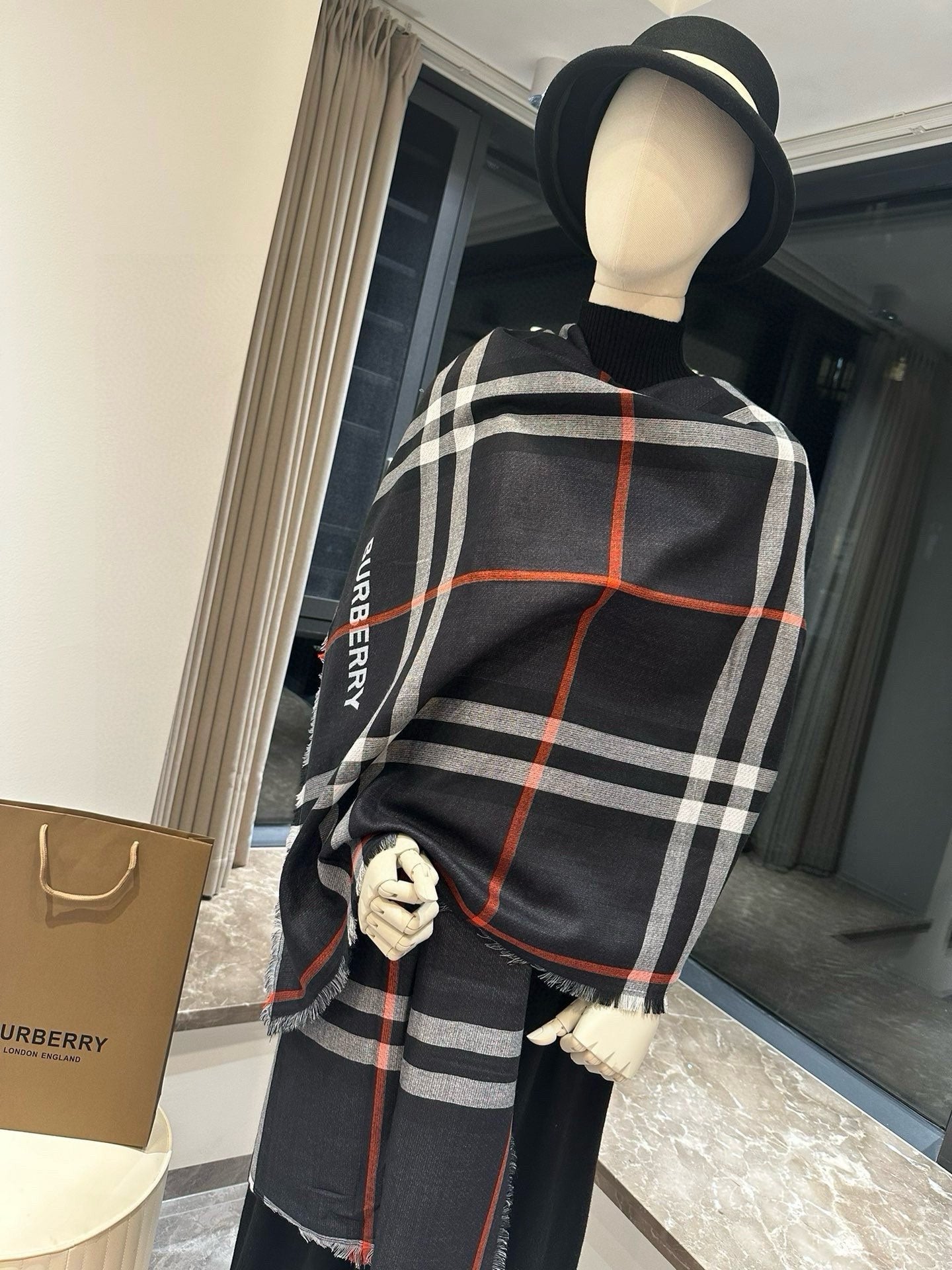 BBR SCARF 220 CM IN WOOL MIX SILK 490014