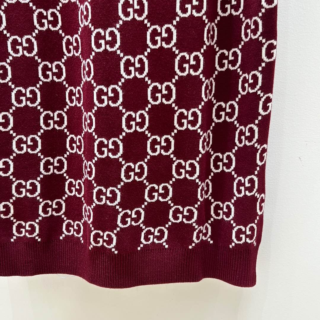 GUCCI SHORT-SLEEVE KNIT DRESS STYLE 43