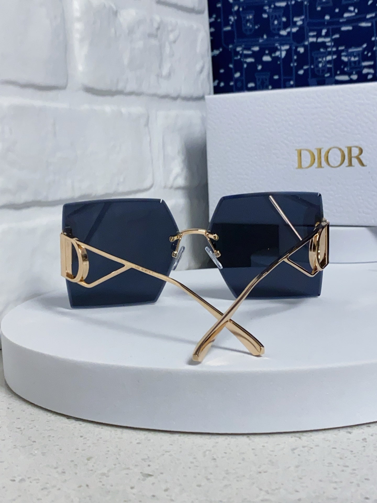 DIOR 30MONTAIGNE S7U SUNGLASS 578110 IN GOLD METAL GREY LENSES