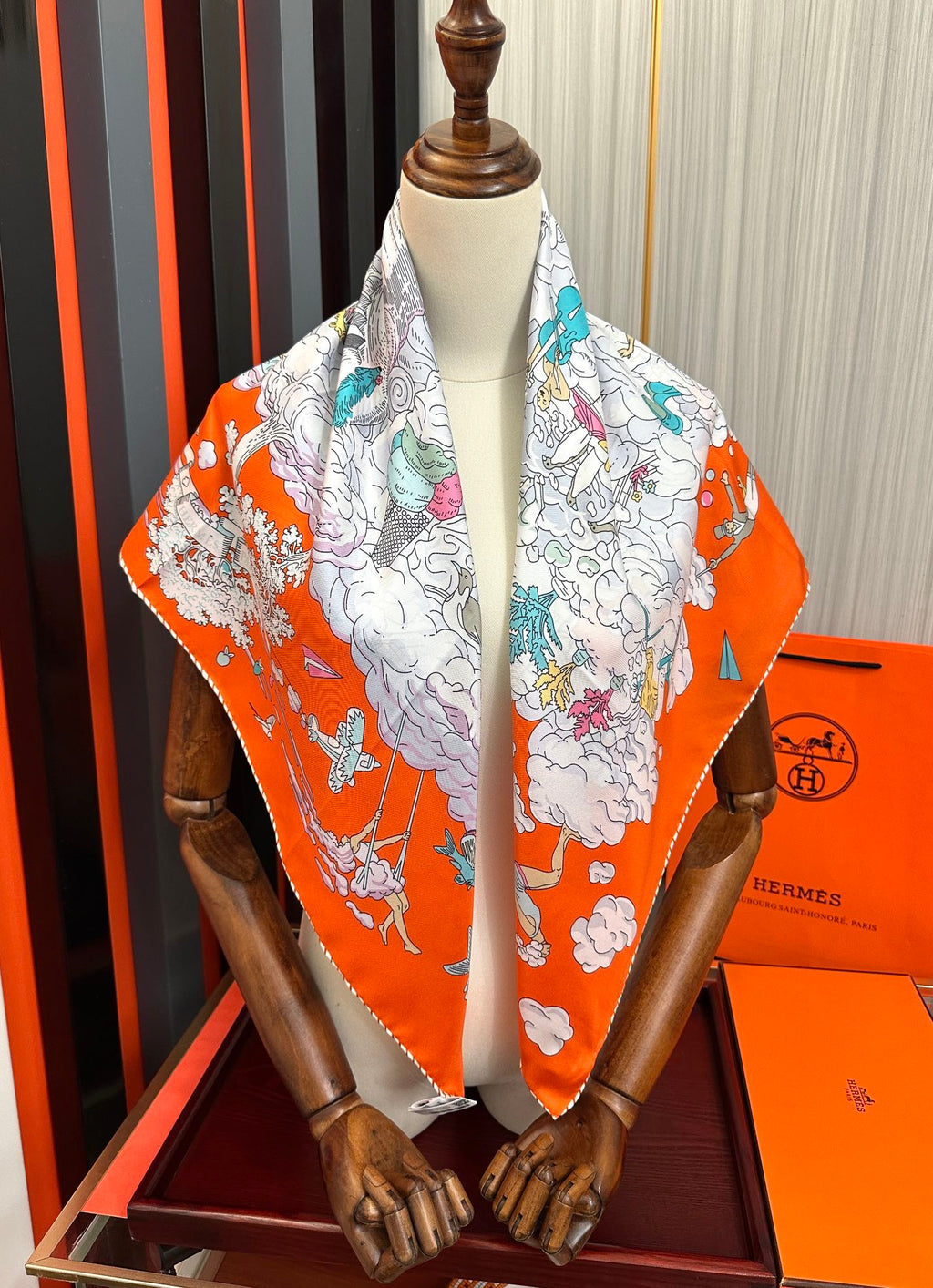 HERMES HERMES 25S SCARF 90 IN SILK 724702