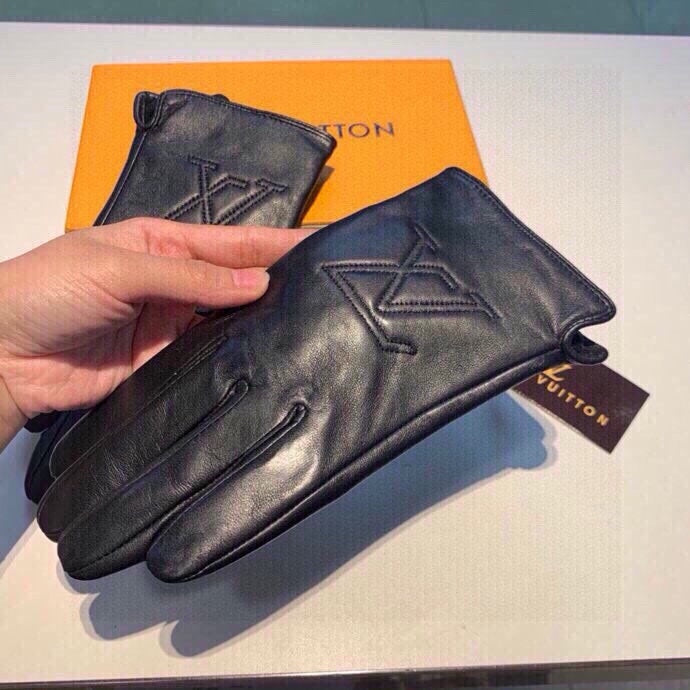 LOUIS VUITTON LV GLOVES IN BLACK LAMBSKIN 467961