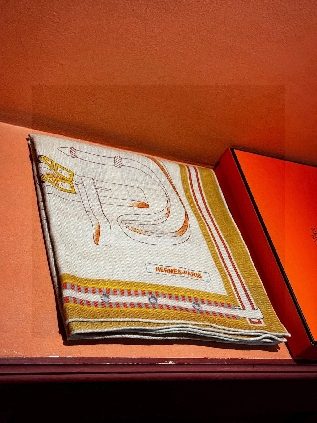 HERMES HERMES 25S SCARF 140 IN SILK AND CASERE 735808
