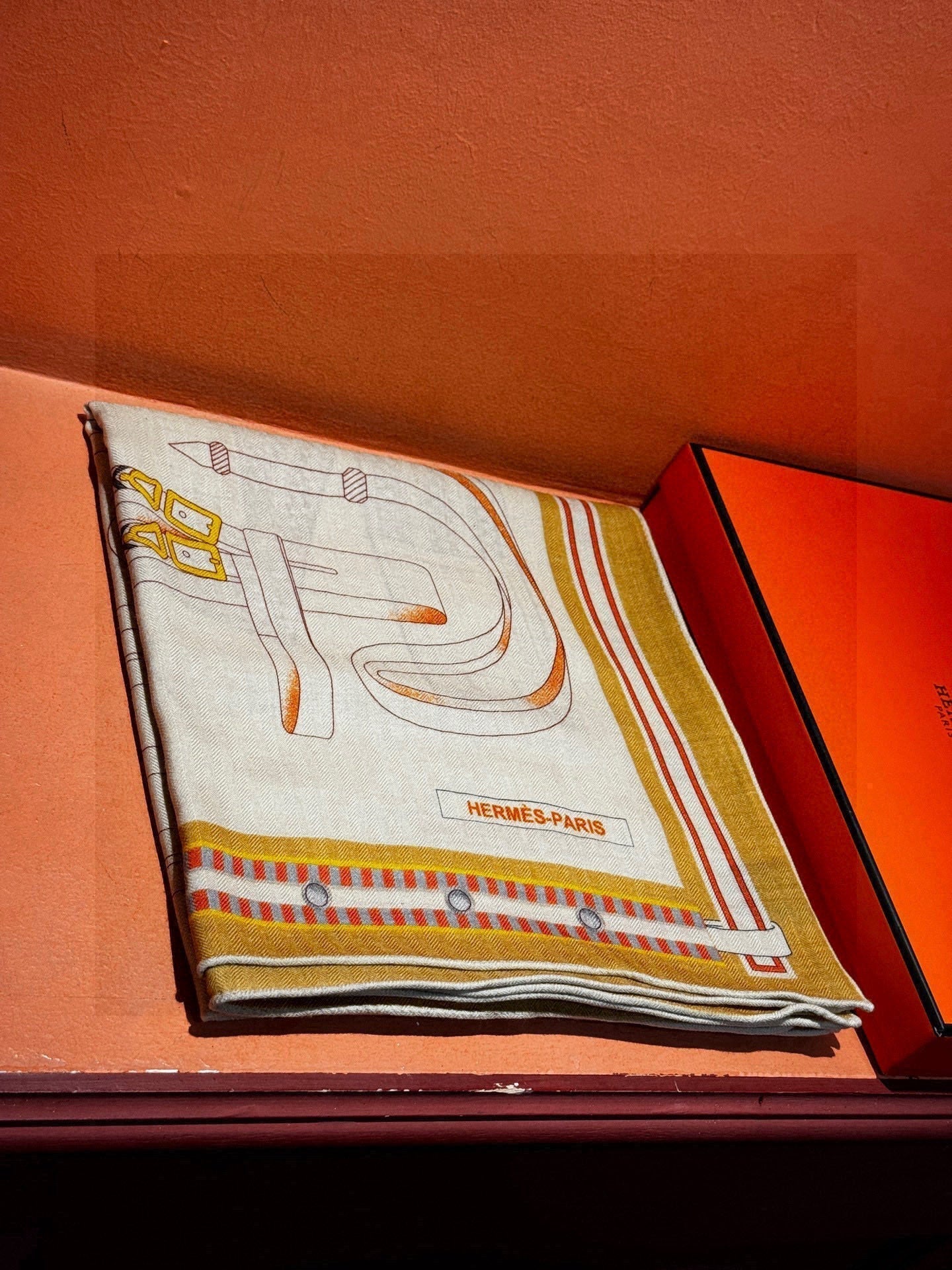 HERMES HERMES 25S SCARF 140 IN SILK AND CASERE 735808