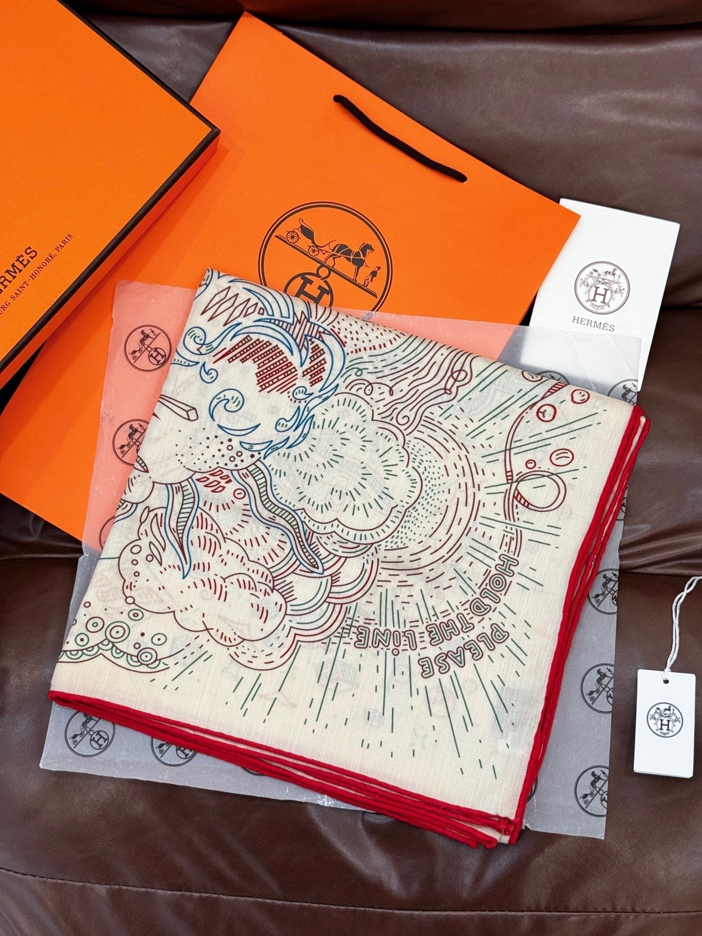 HERMES HERMES 25S SCARF 135 IN SILK 854787