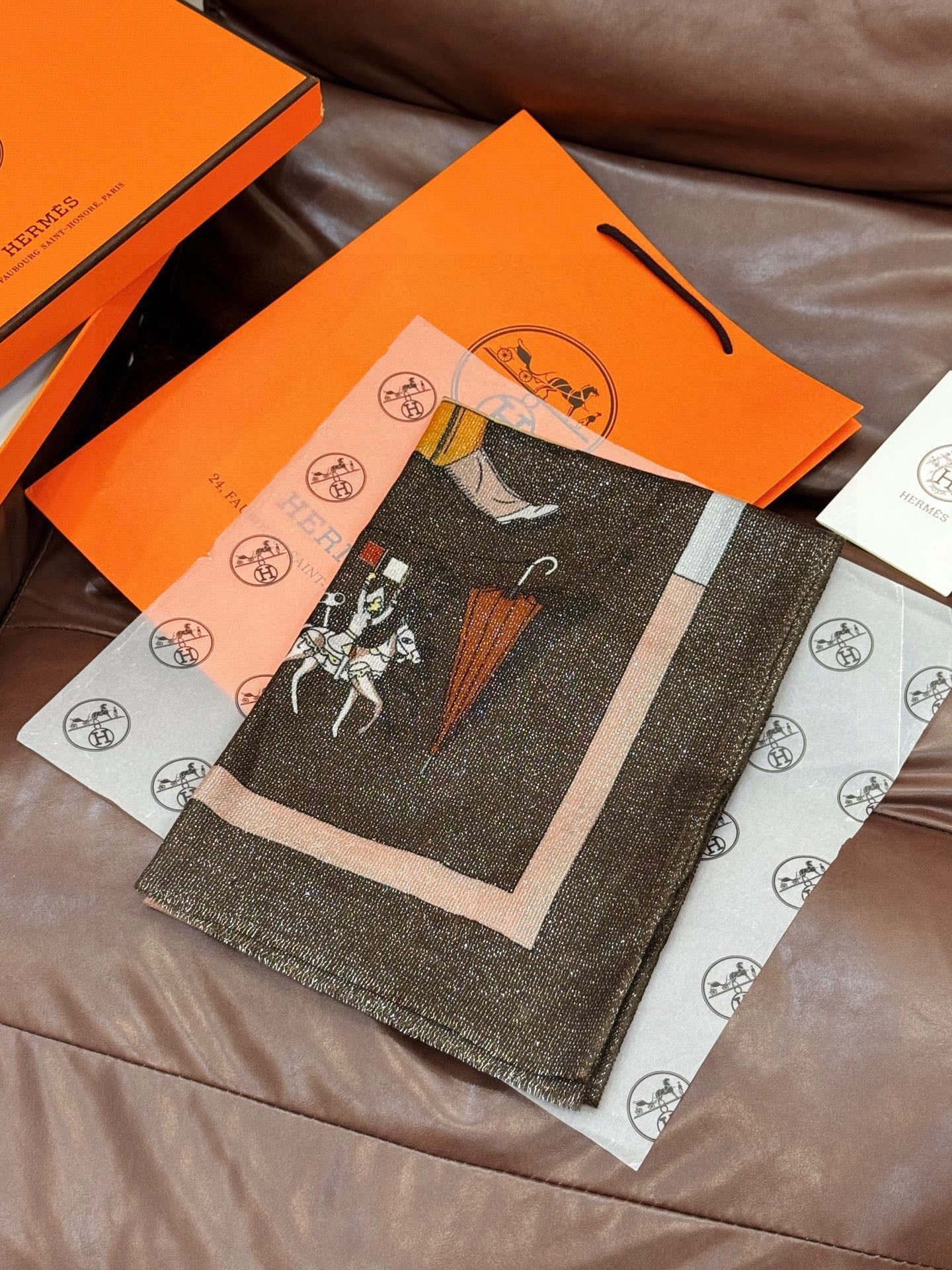 HERMES HERMES 25S SCARF 200 IN SILK 856441