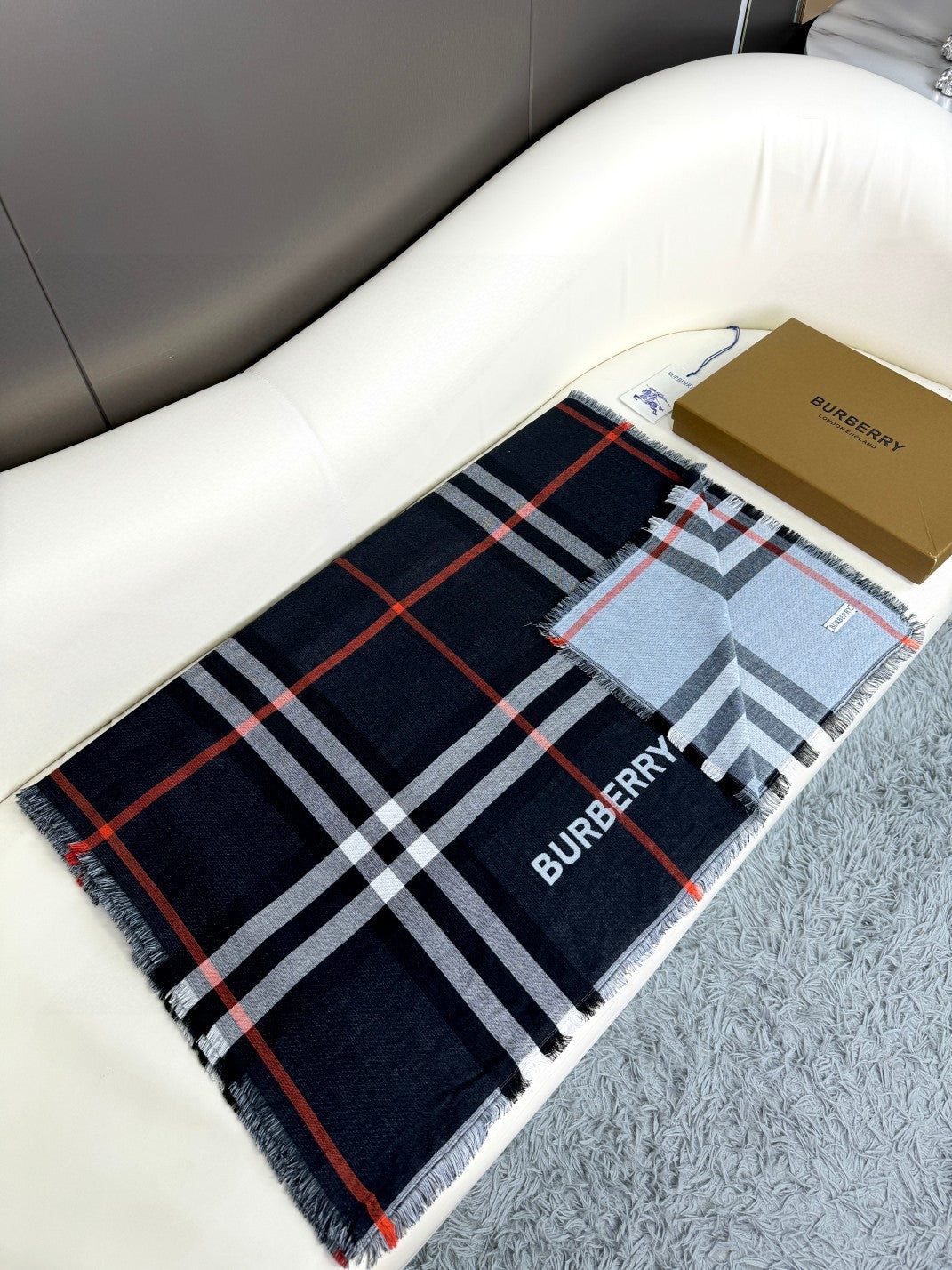 BBR SCARF 220 CM IN SILK CASHMERE 481241