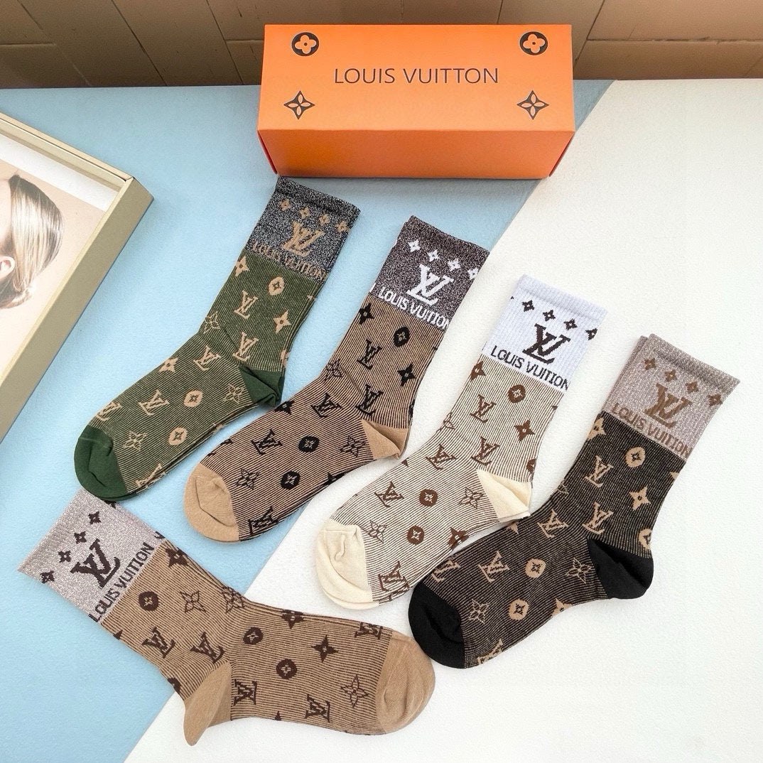 LOUIS VUITTON CREW SOCKS 417386(1 BOX)