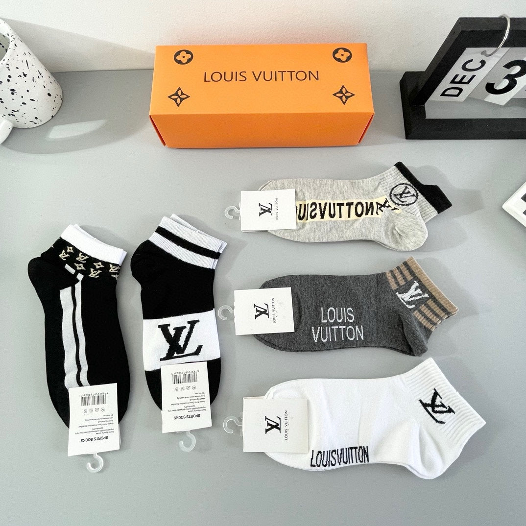 LOUIS VUITTON LOW-CUT SOCKS 420712 (1 BOX)