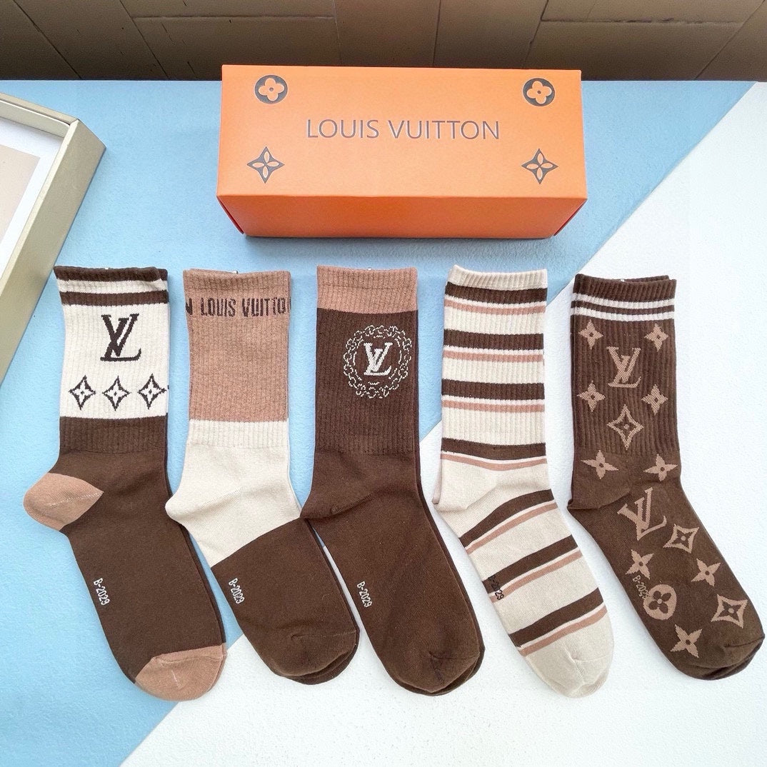 LOUIS VUITTON CREW SOCKS 423918 (1 BOX)