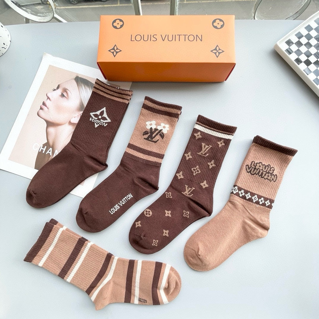 LOUIS VUITTON CREW SOCKS 425572 (1 BOX)