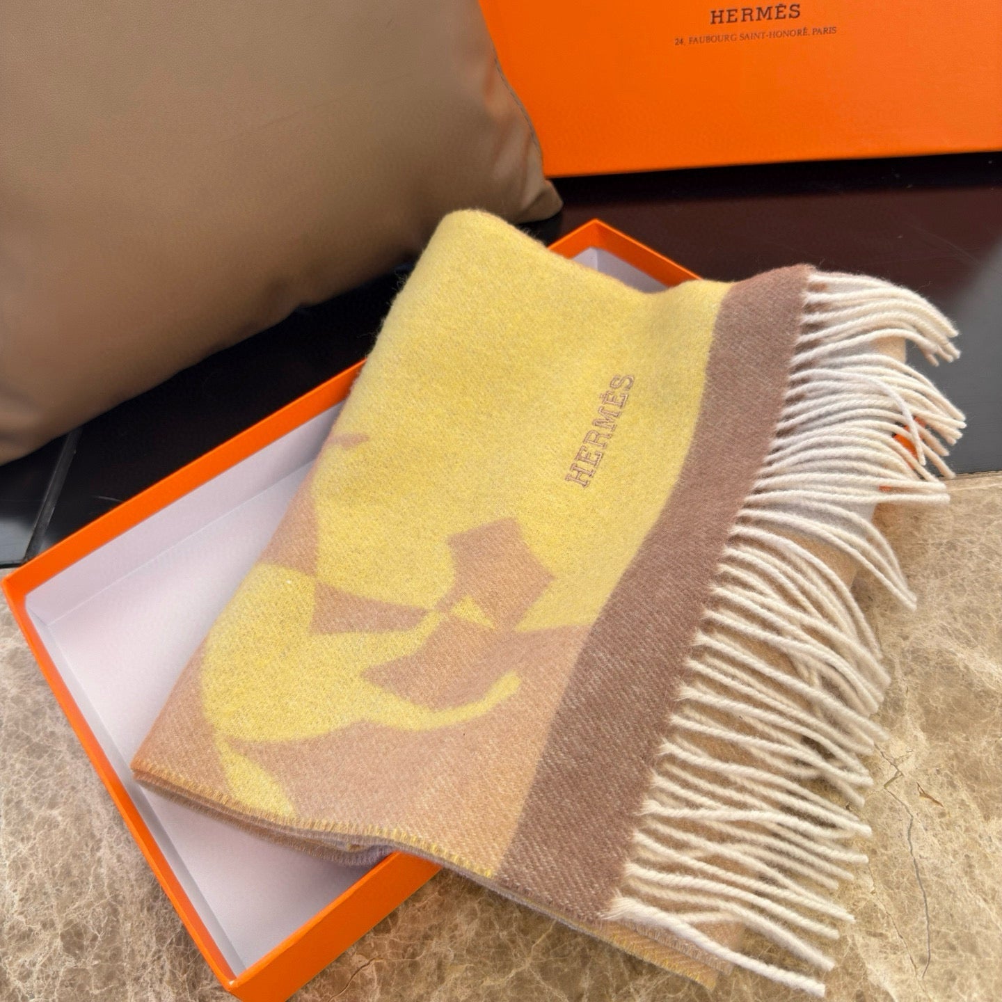 HERMES HERMES 25S SCARF 170 IN CASERE 854664