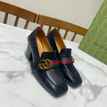 GUCCI 26S  LOAFERS 75 MM IN BLACK CALFSKIN STYLE 1