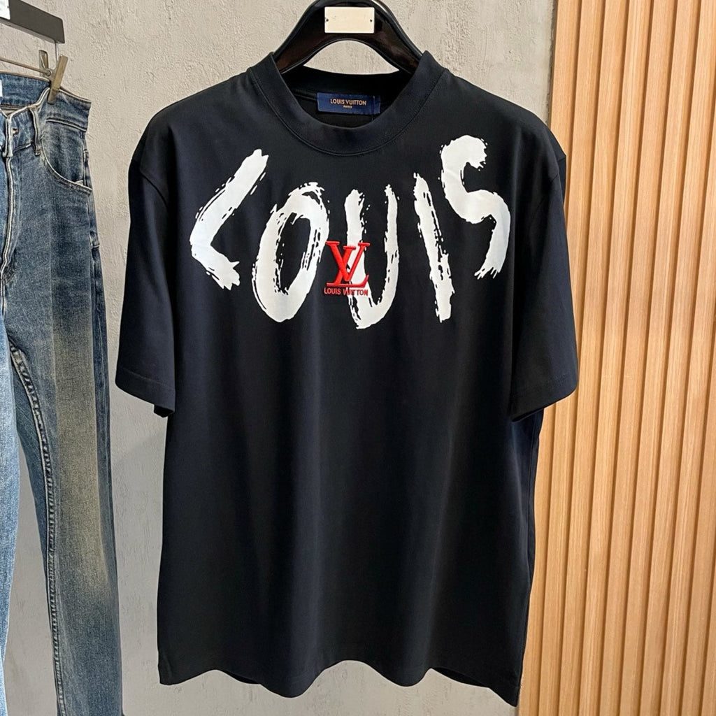 LOUIS VUITTON LV T-SHIRT IN BLACK COTTON 238860