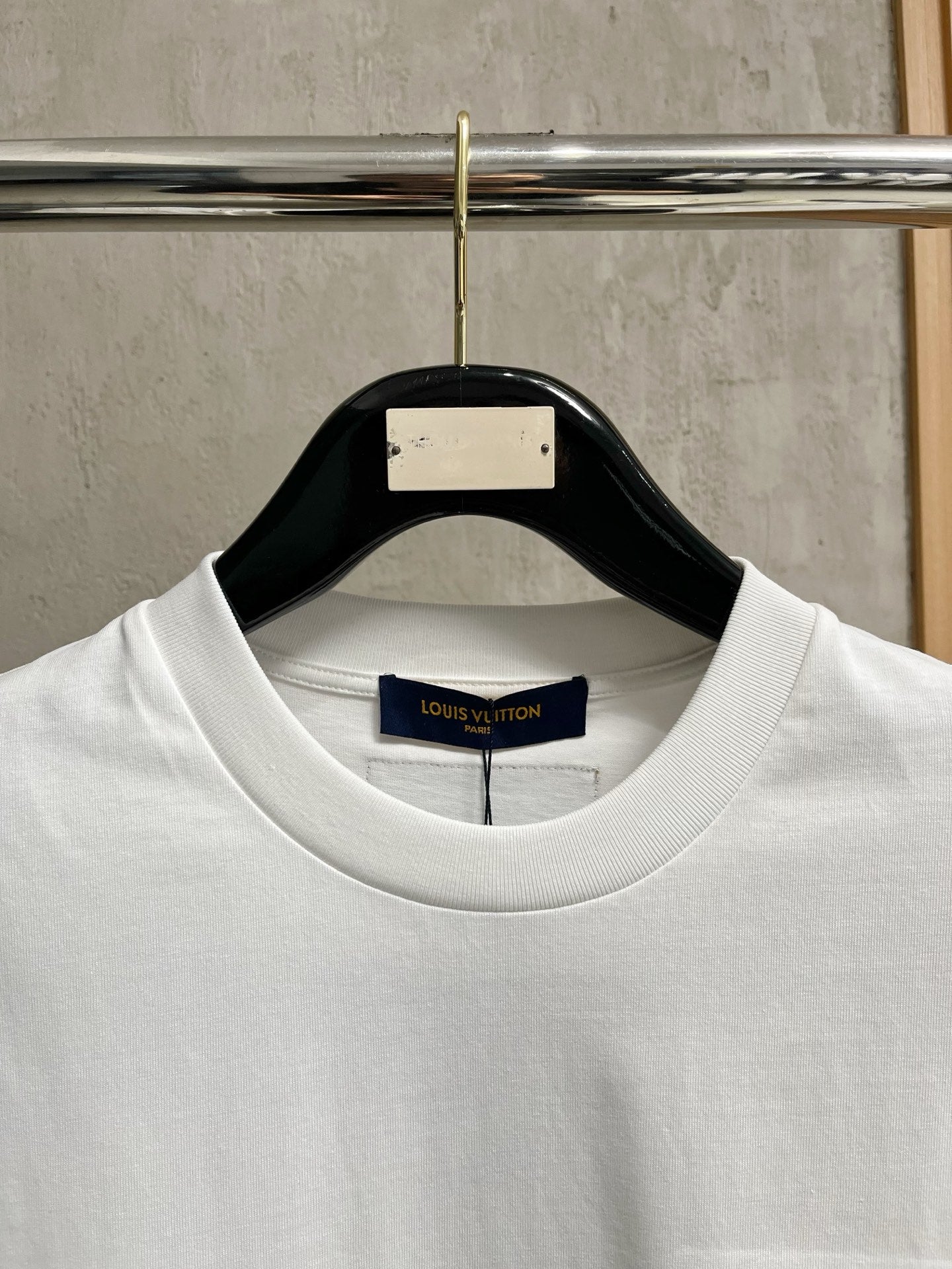 LOUIS VUITTON LV WHITE COTTON T-SHIRT EMBROIDERED LOGO 238861