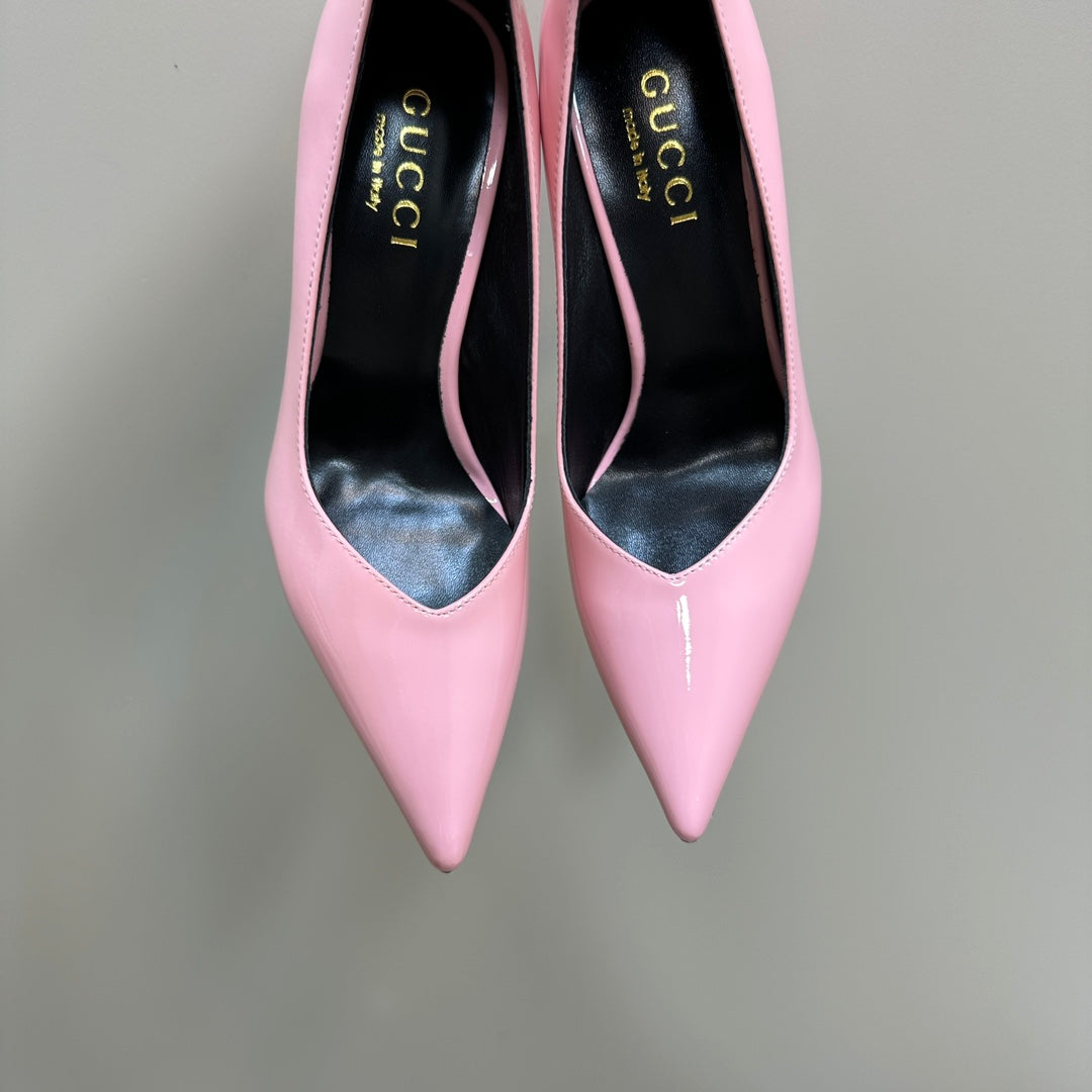 GUCCI 105 HIGH HEEL PUMP LIGHT PINK LAMBSKIN