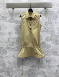 GUCCI Gucci 25 Polo Shift Dress Cookies And Cream Polyester 231769