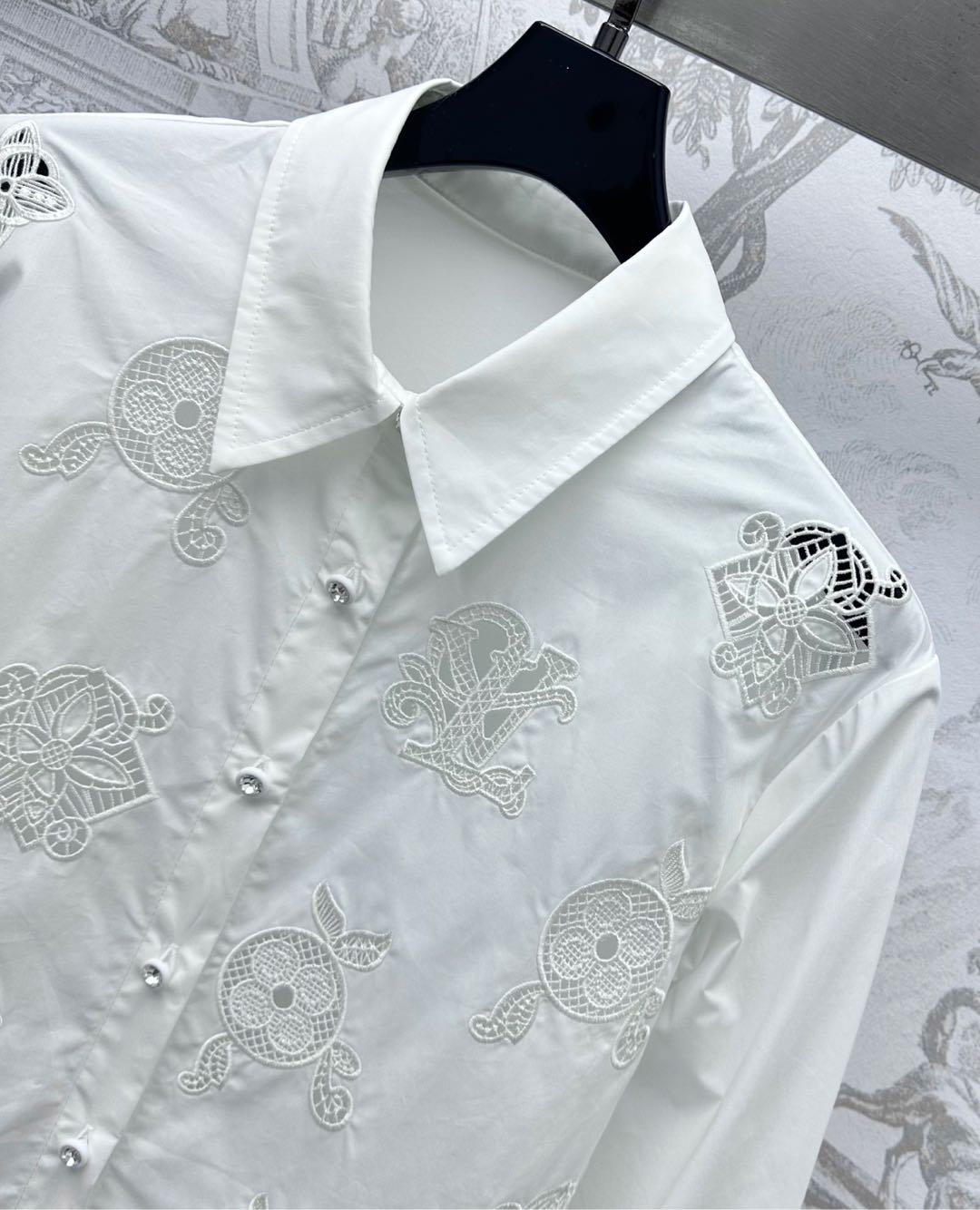 LOUIS VUITTON LV 25S EMBROIDERED HOLLOW SHIRT 264718