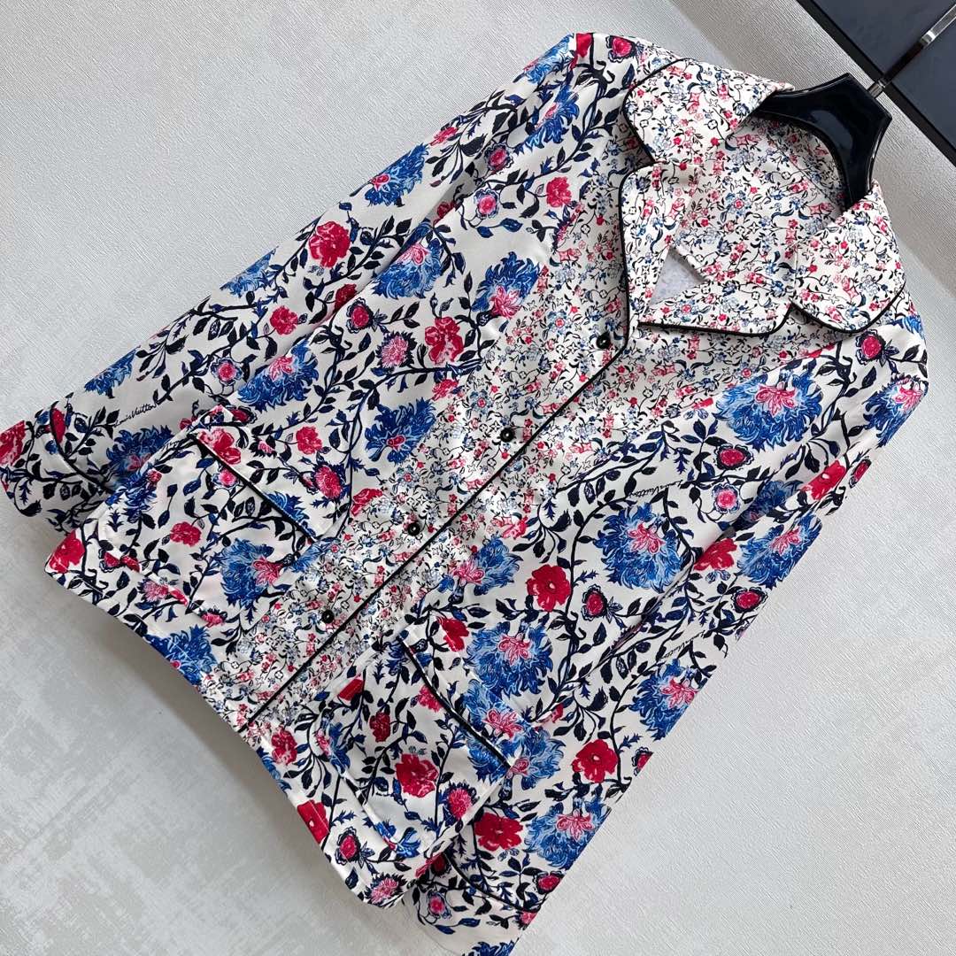 LOUIS VUITTON LV MULTICOLOR FLORAL PRINT SHIRT 263834
