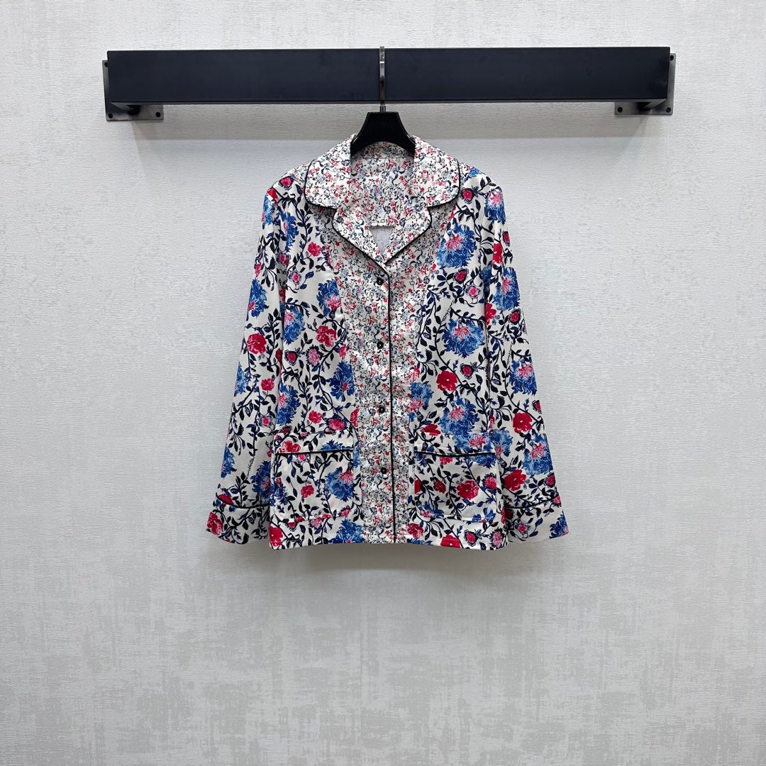 LOUIS VUITTON LV MULTICOLOR FLORAL PRINT SHIRT 263834