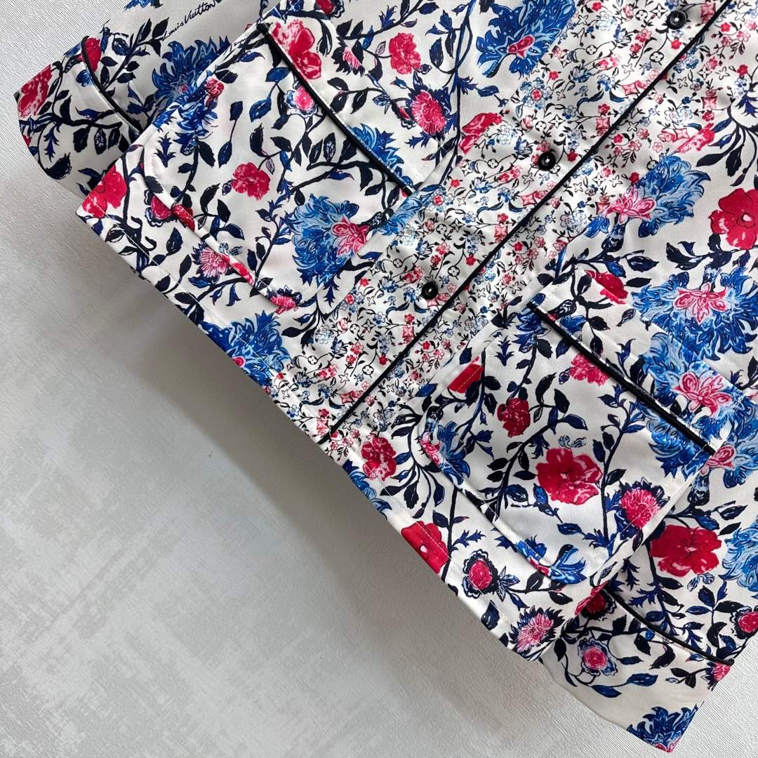 LOUIS VUITTON LV MULTICOLOR FLORAL PRINT SHIRT 263834