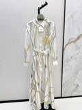 HERMES HERMES 25S LONG SILK DRESS 043