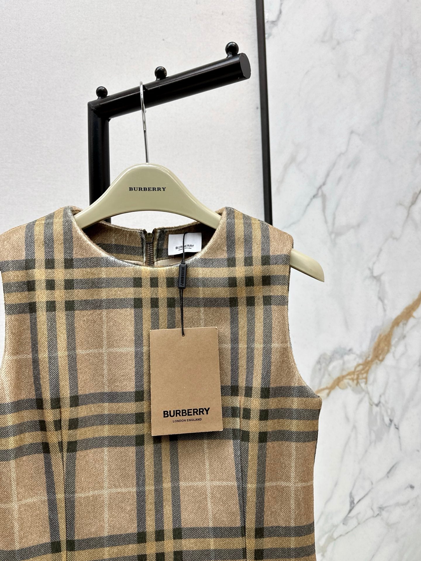 BURBERRY 25S PLAID VEST DRESS 099