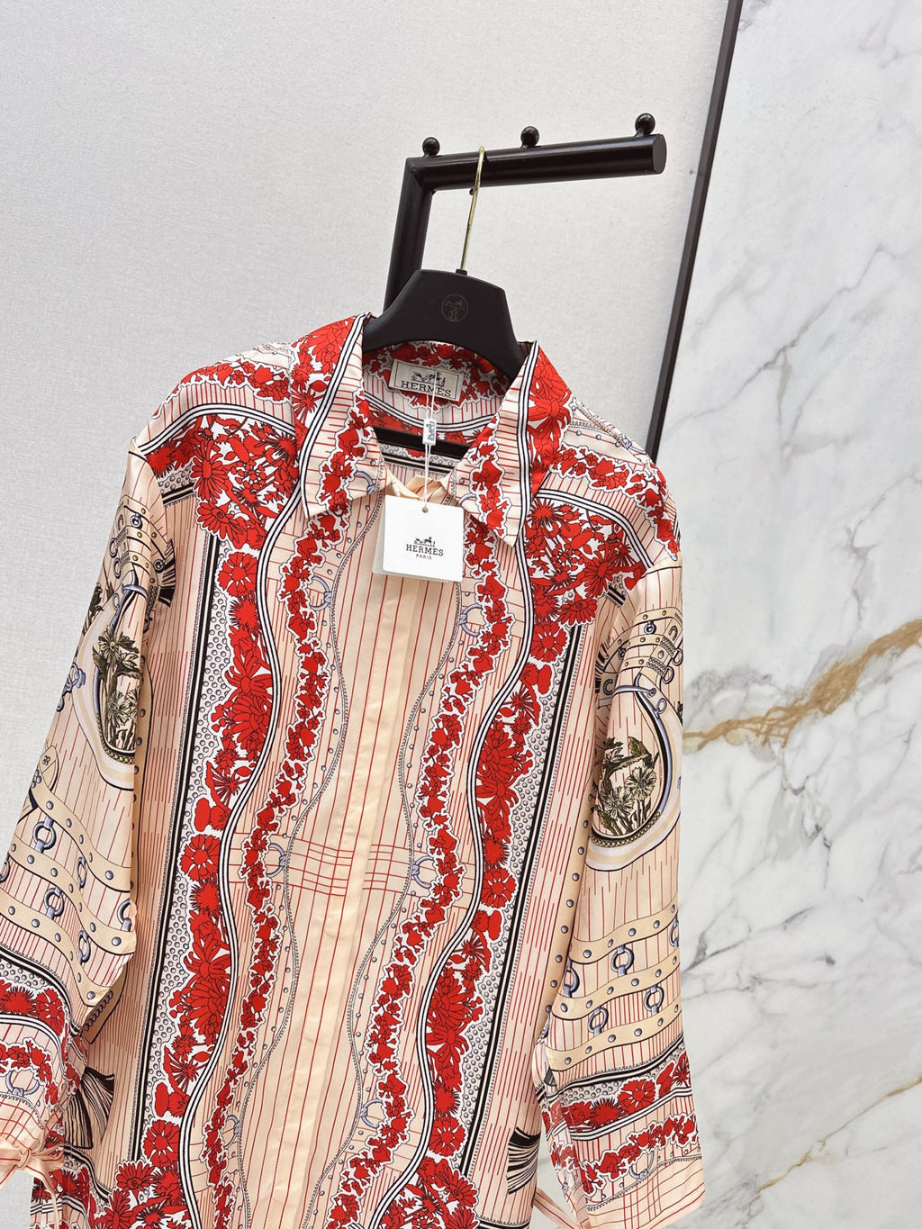 HERMES 25S SILK SHIRT 453