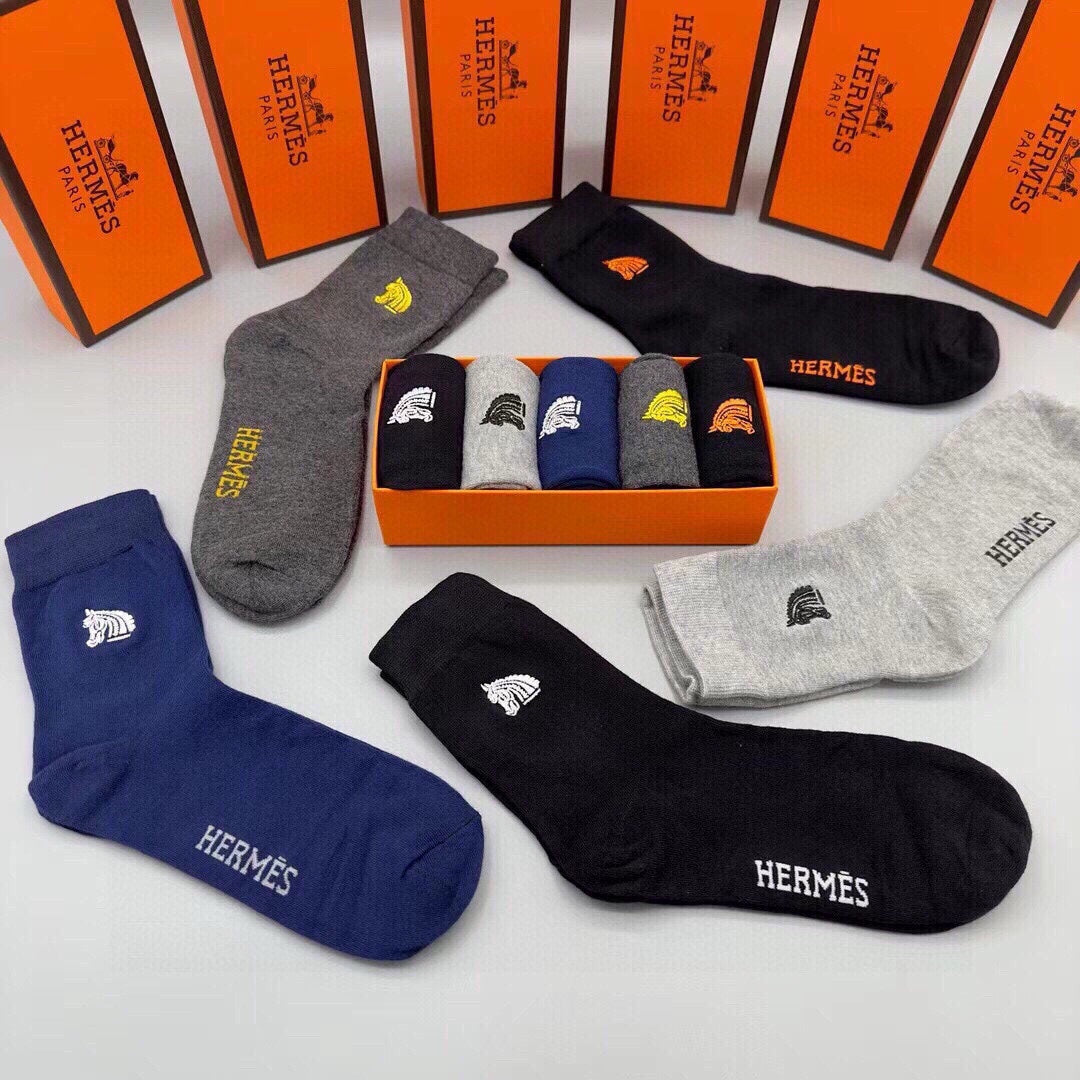 HERMES LOW-CUT SOCKS 403143 (1 BOX)