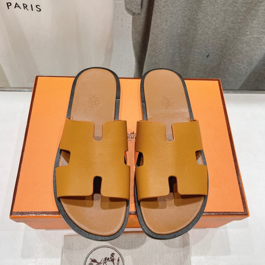 HERMES IZMIR SANDAL AMBER LAMBSKIN