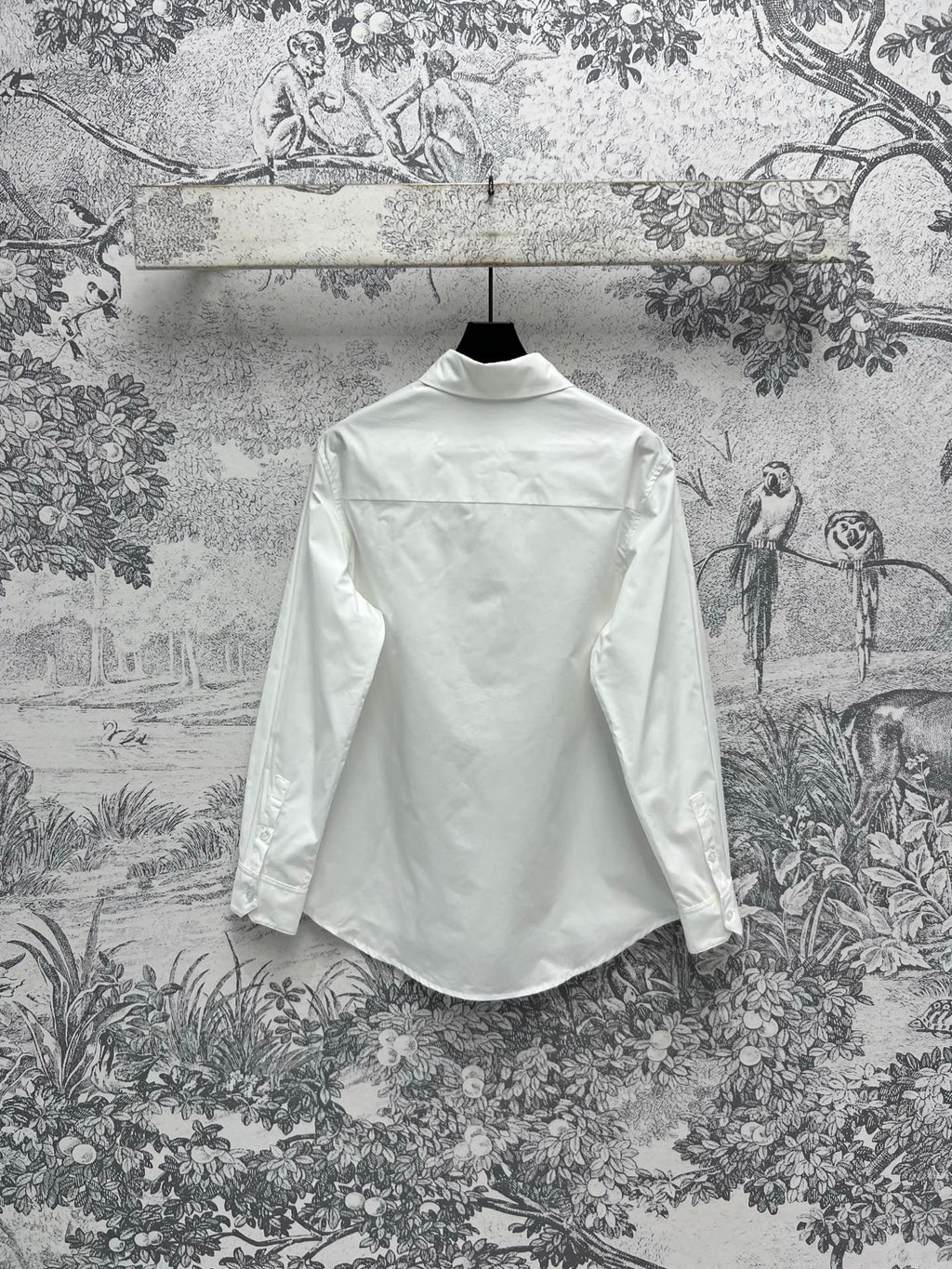 Loewe Logo Embroidered Shirt White Cotton